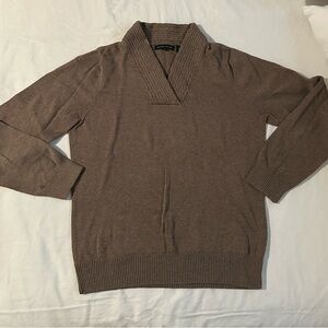 JEANNE PIERRE V-Neck Brown Sweater